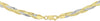 9ct Two-Tone Gold Diamond Cut 3-Plaited Herringbone Necklace