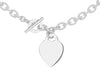 Sterling Silver Heart Tag T-Bar Belcher  Chain 41m/16"9