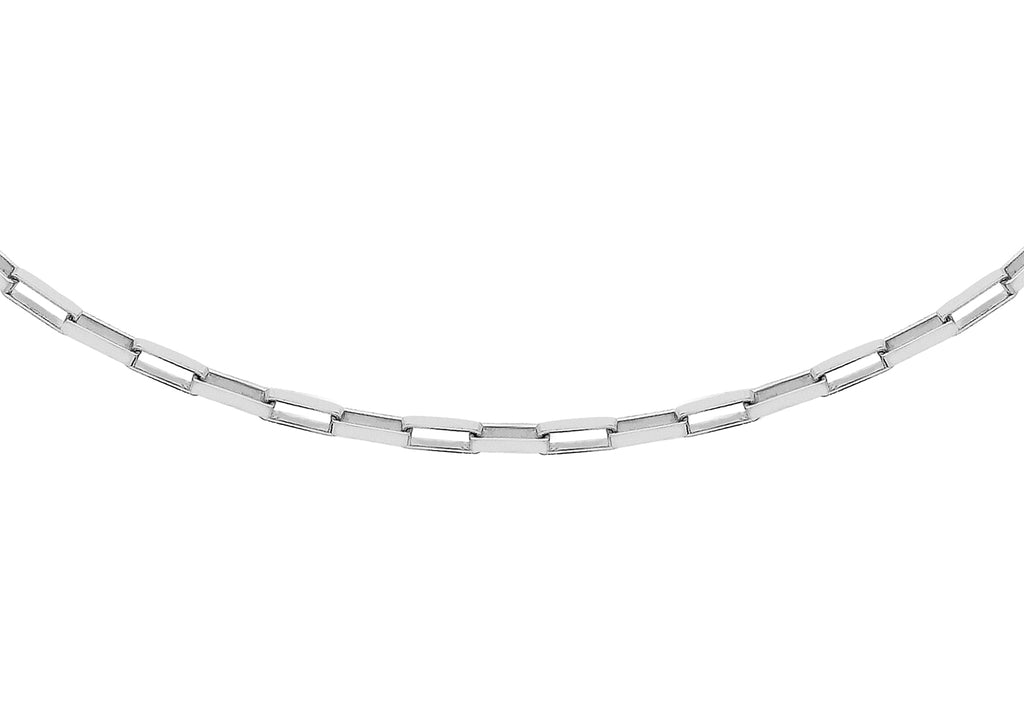 Sterling Silver 40 Square Paper Chain 41m/16"9