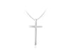 SILVER Cross ON BOX Chain 18"9