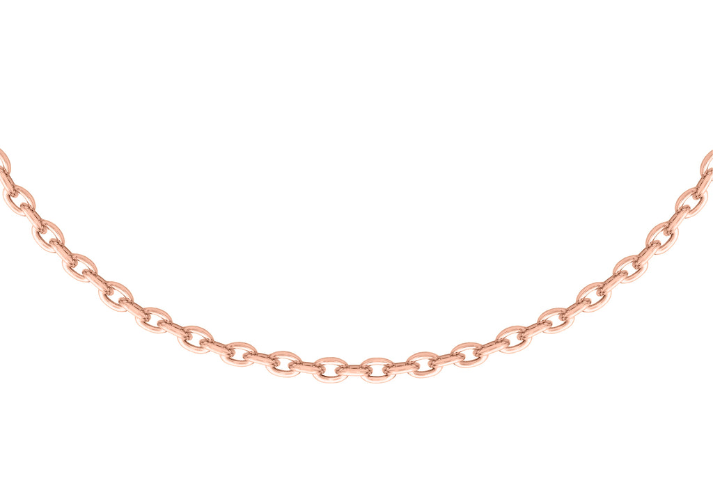 Sterling Silver Rose Gold Plated Adjustable Trace Chain 46m/18" - 51m/20"9