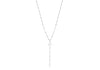 Sterling Silver Cross and Ball Y-Shaped Necklace  63.5m/25"9