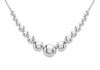 Sterling Silver Graduated Ball Necklace  46m/18"9