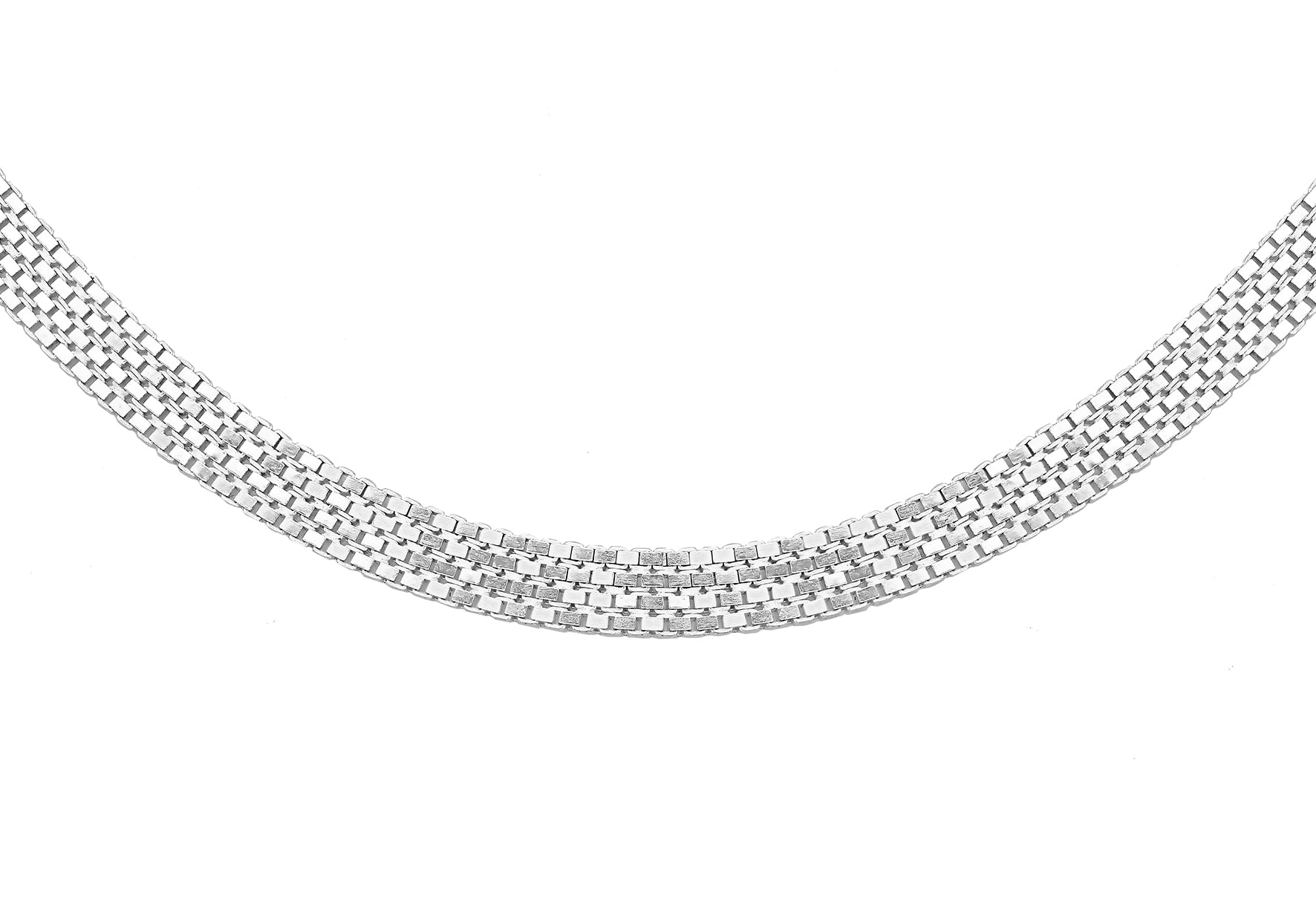 Sterling Silver Four Row Box Chain