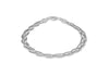 Sterling Silver 3-Plait Twined Flexible Herringbone Bracelet 19m/7.5"9