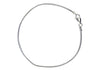 Sterling Silver Round Snake Chain Bracelet 18m/7"9