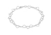 Sterling Silver Open-Heart Link Bracelet 19m/7.5"9