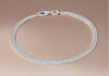 Sterling Silver 3mm Round Link Curb Bracelet 19m/7.5"9