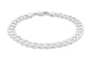 Sterling Silver 180 Flat Square Link Curb Bracelet 20m/8"9
