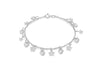 Sterling Silver Heart & Star Charm Bracelet 18m/7"9