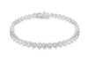 Sterling Silver Round Zirconia  Tennis Bracelet 18.5m/7.75"9