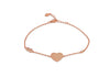 Sterling Silver White Zirconia Infinity Heart Bracelet