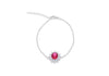 Sterling Silver Mystic Oval and White Zirconia Flower Bracelet