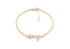 Sterling Silver Rose Gold Plated Zirconia  'Sexy' Bracelet 19m/7.5"9