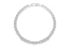 Sterling Silver Round Byzantine Chain Bracelet 19m/7.5"9