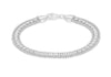 Sterling Silver Rhodium Plated Zirconia Ball Bracelet 