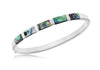 Sterling Silver Paua Shell 5mm Bangle
