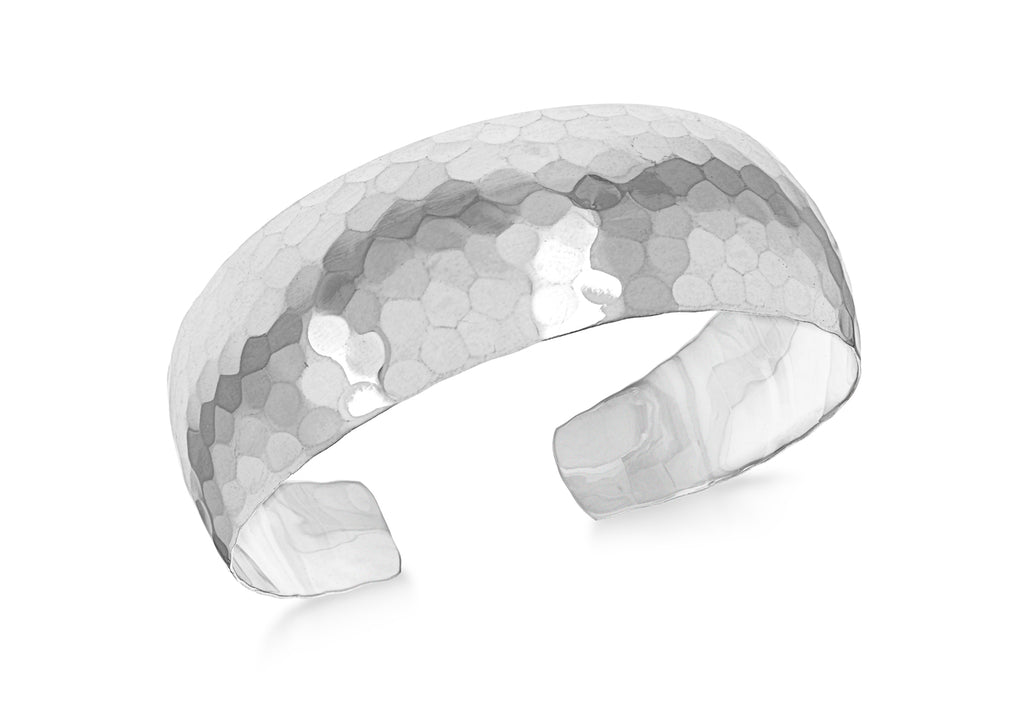 Sterling Silver Hammered Bangle