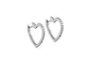 Yellow Gold Plated Sterling Silver White Zirconia Heart Earrings