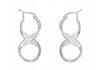 Sterling Silver 'Figure 8' Creole Earrings