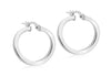 Sterling Silver 20mm Front-Faing Creole Earrings