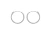Sterling Silver 15mm Hinged Endless Hoop Earrings