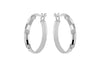 Sterling Silver 20mm Diamond Cut Creole Earrings