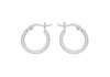 Sterling Silver 15mm Square Tube Creole Earrings
