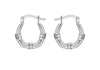 Sterling Silver 19.3mm x 20.5mm Triple-Knot Creole Earrings