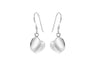 Sterling Silver Organic Heart Drop Earrings
