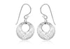 Sterling Silver Textured Patterned Drop Earrings