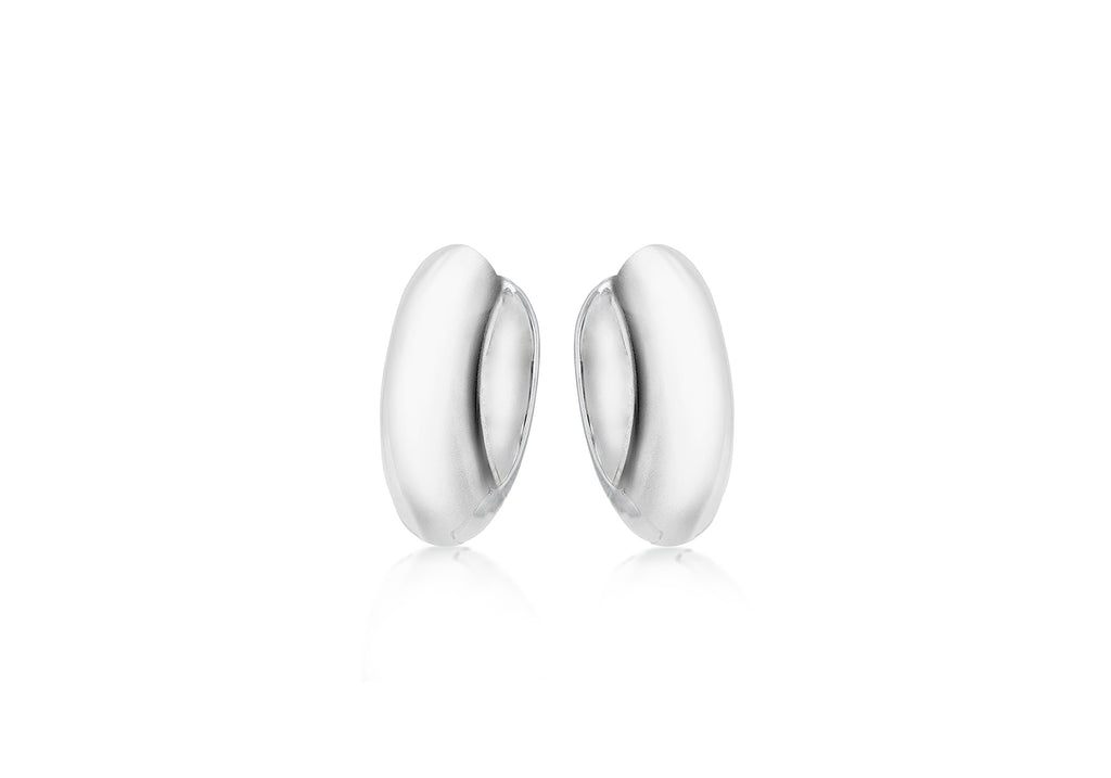 Sterling Silver Plain Hoop Creole Earrings