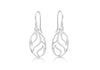Sterling Silver Oval Swirl CutoCut Earrings