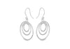 Sterling Silver Triple Circle Drop Earrings 