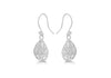 SILVER PEAR SHAPE DROP EARRing