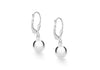 Sterling Silver 8mm Round Ball Lever Bak Drop Earrings