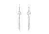 Sterling Silver Patterned Tassel Drop Earrings