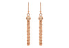 Sterling Silver Rose Gold Plated Bead & Ball Tassel Earrings