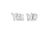 SILVER YES NO EARRing