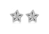 SILVER D STAR STUD EARRing