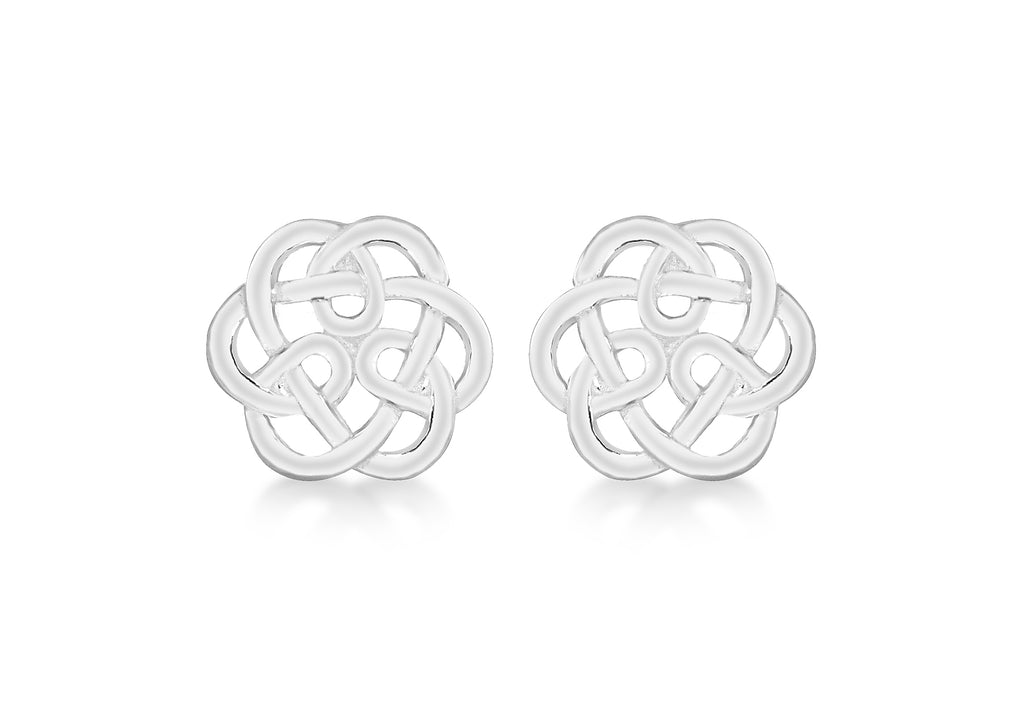 Sterling Silver 9mm Flat elti Stud Earrings