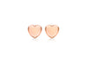 Sterling Silver Rose Gold Plated 5mm x 5mm Heart Stud Earrings