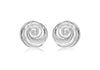 Sterling Silver 16mm Rose Stud Earrings