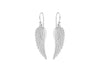 Sterling Silver 11mm x 43.5mm Wing Drop Earrings