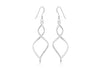 Silver Twist Teardrop Earrings