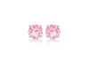 SILVER 3MM PINK Zirconia  STUD EARR9
