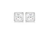 SILVER 5X5 W/Zirconia  SQUARE EARRing