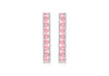 SILVER PINK 8Zirconia  TENNIS DROP ER9