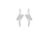 SILVER Zirconia  Cross OVER EARRing