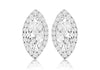 SILVER W/Zirconia  DIA SHAPE EARRing